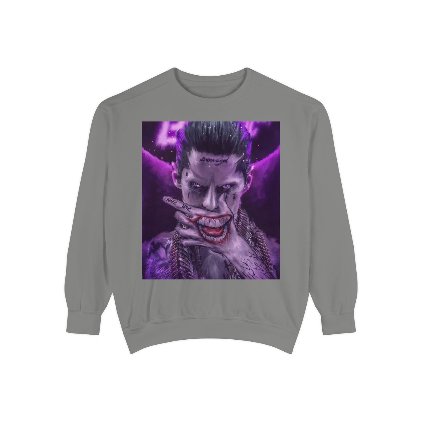 Unisex Joker Sweatshirt | Garment-Dyed | Edgy Graphic Design