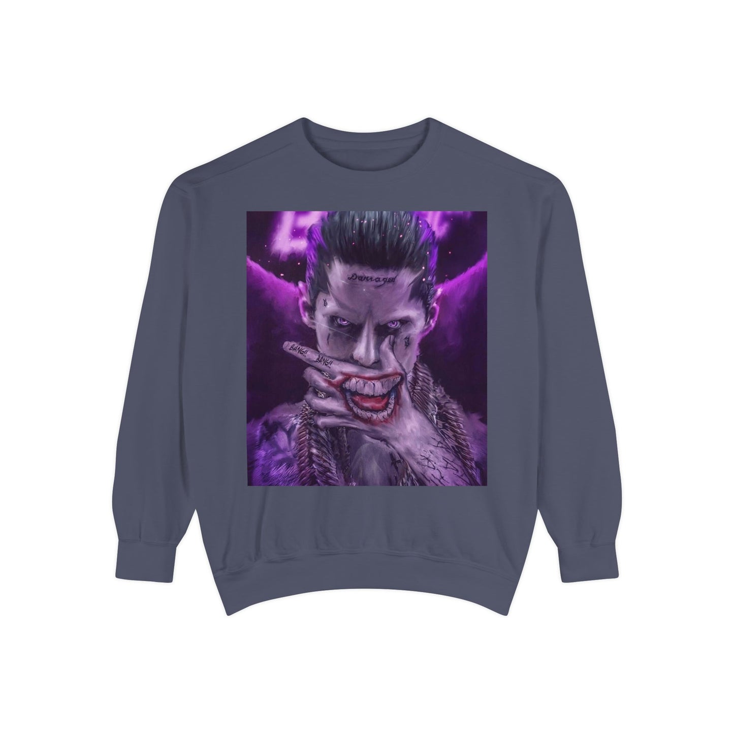 Unisex Joker Sweatshirt | Garment-Dyed | Edgy Graphic Design