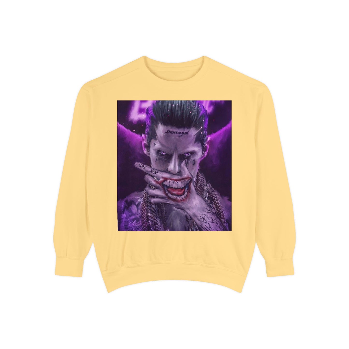 Unisex Joker Sweatshirt | Garment-Dyed | Edgy Graphic Design