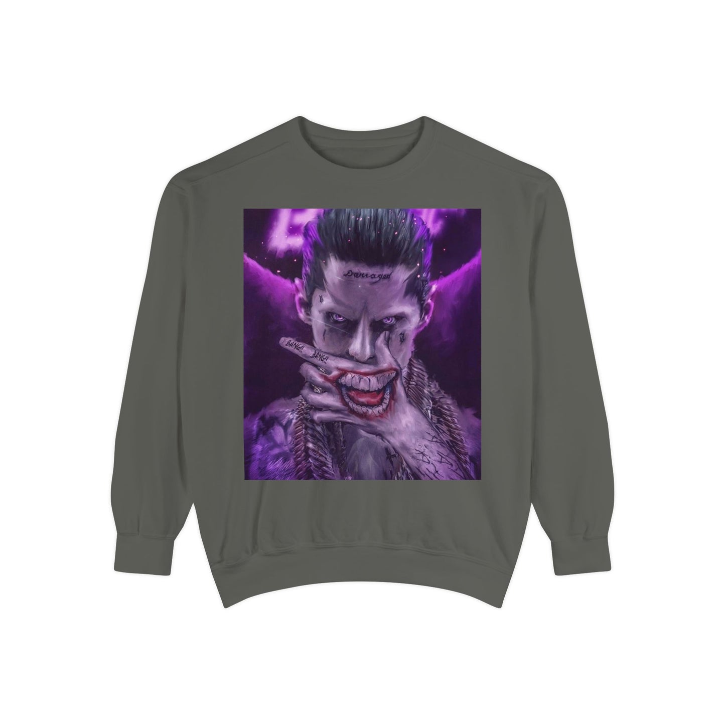 Unisex Joker Sweatshirt | Garment-Dyed | Edgy Graphic Design