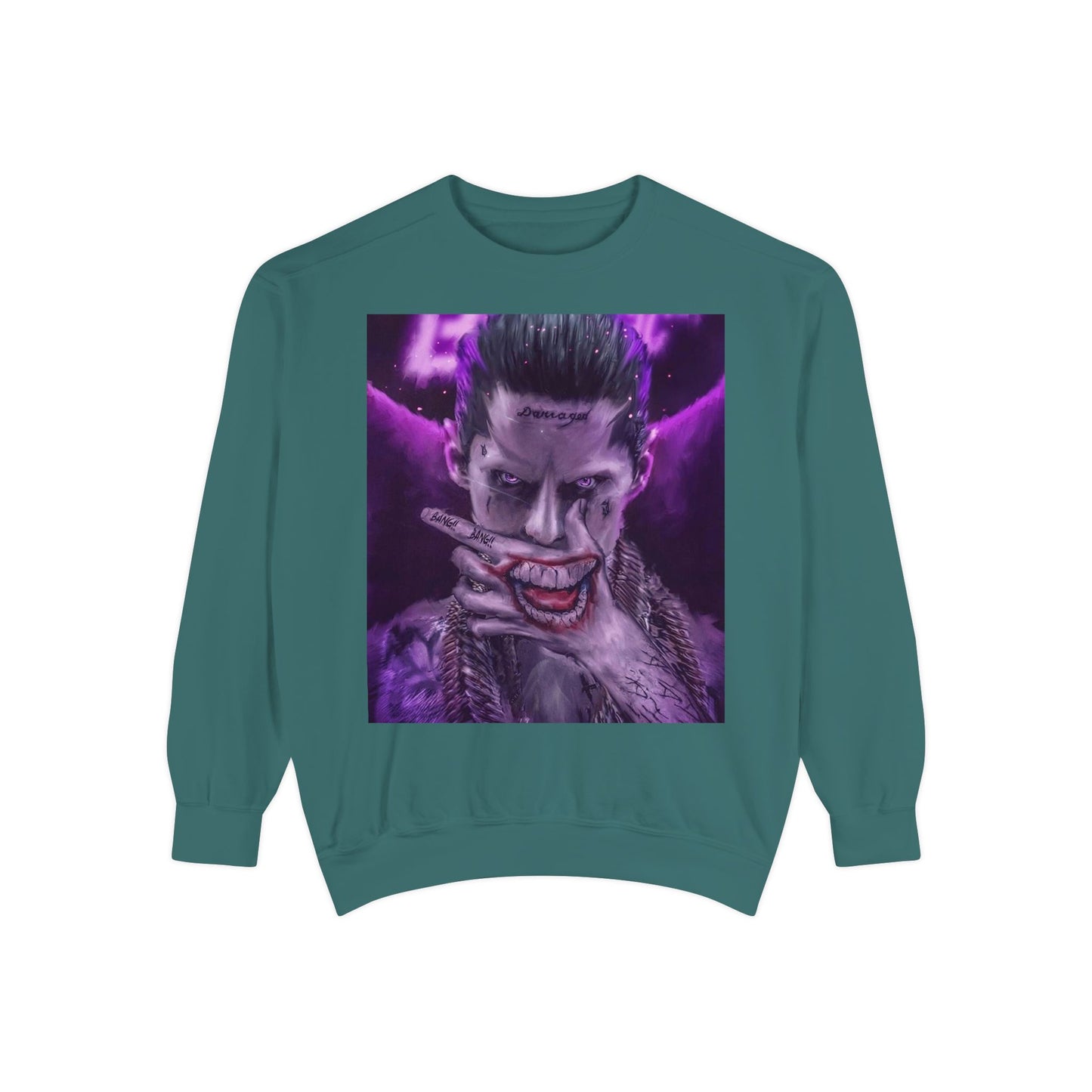 Unisex Joker Sweatshirt | Garment-Dyed | Edgy Graphic Design