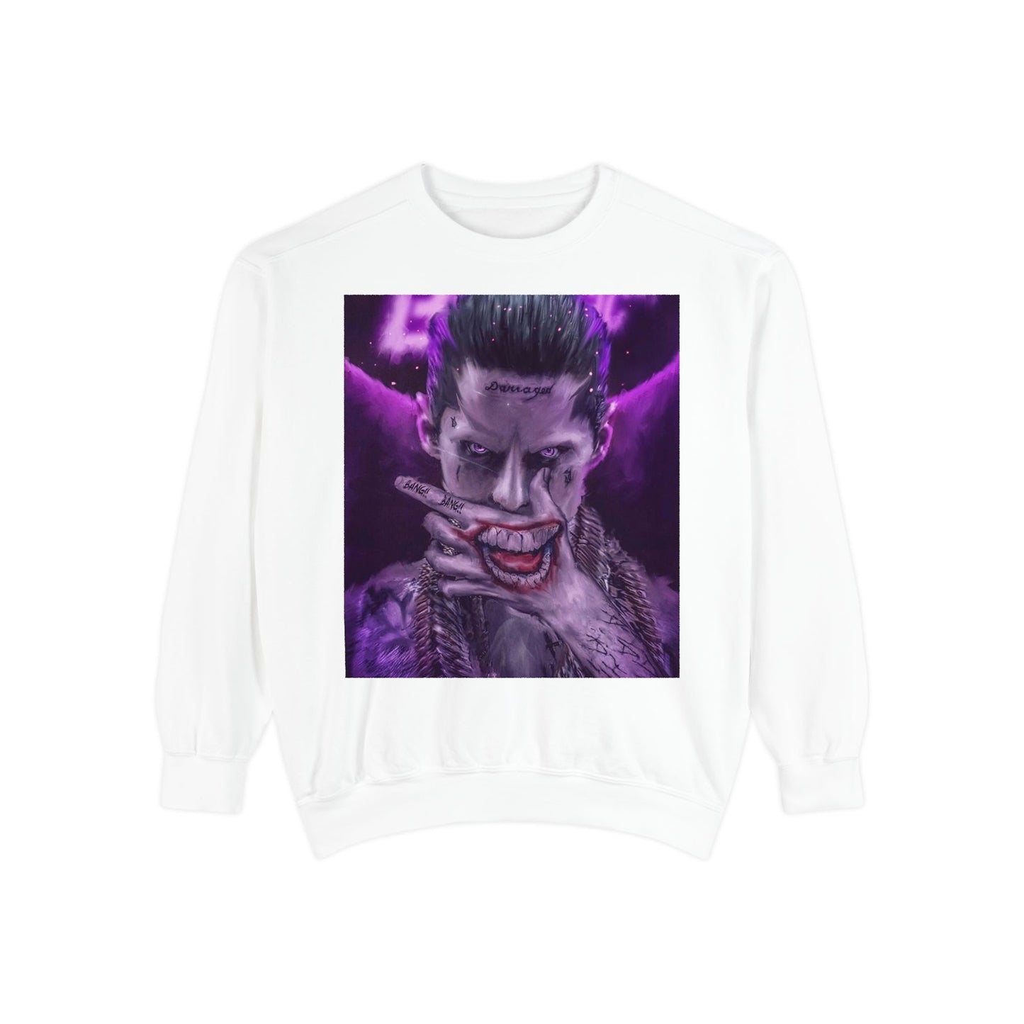 Unisex Joker Sweatshirt | Garment-Dyed | Edgy Graphic Design