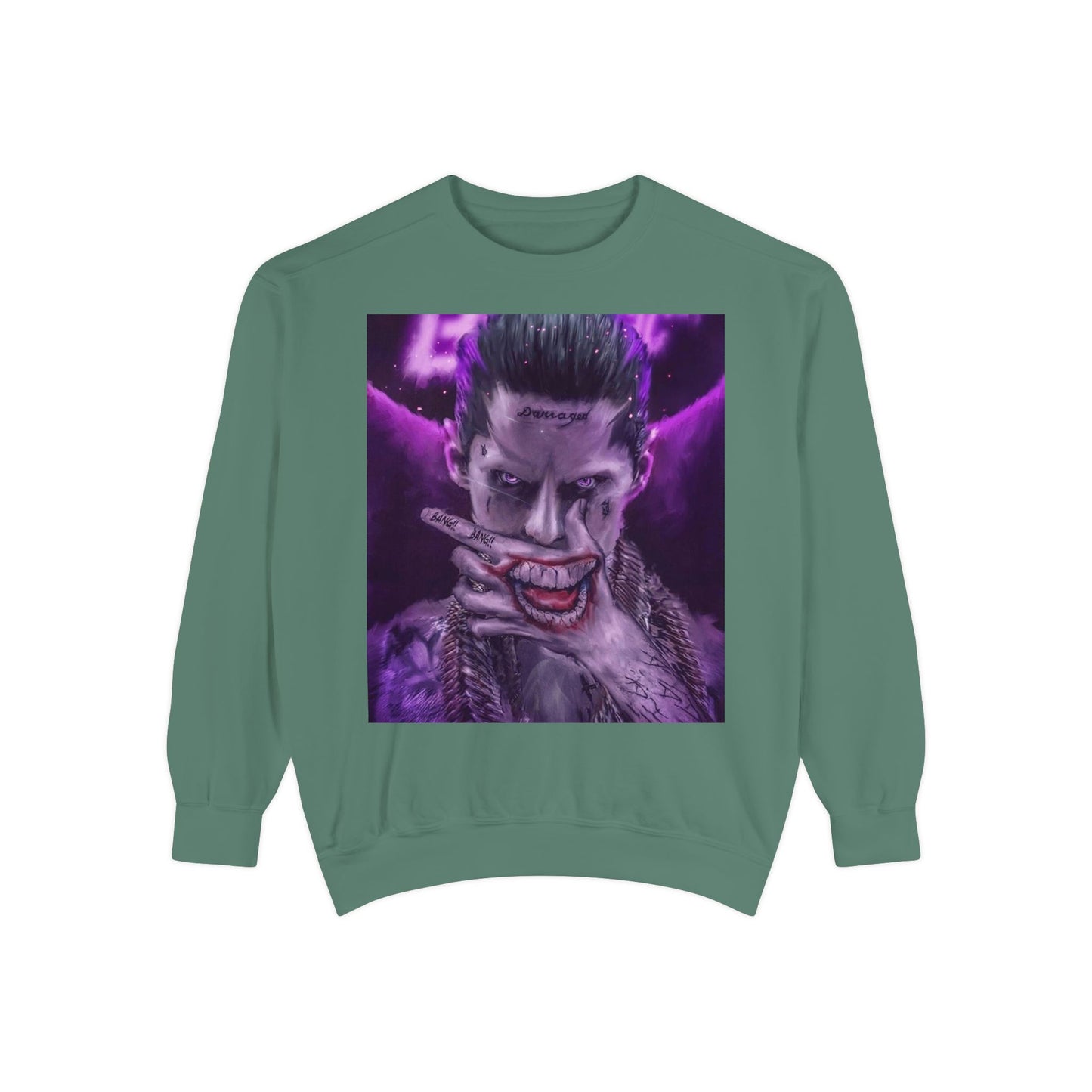 Unisex Joker Sweatshirt | Garment-Dyed | Edgy Graphic Design